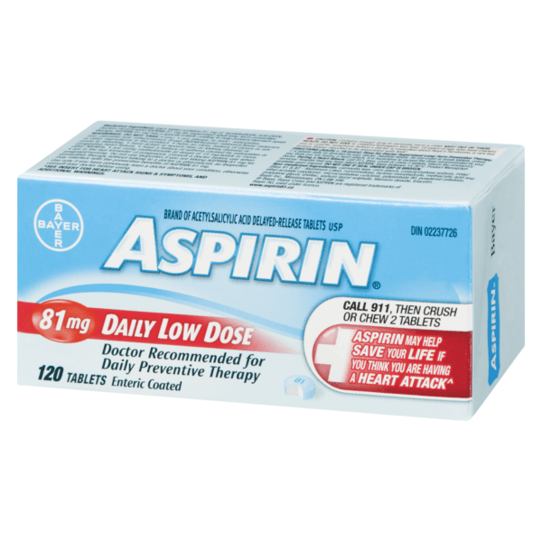 Aspirin 81mg enteric coated tablets 180un
